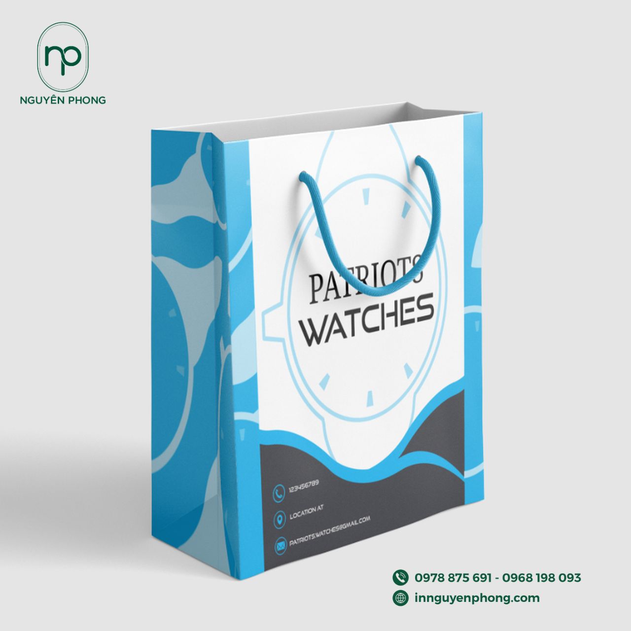 Mẫu túi giấy đựng đồng hồ cao cấp